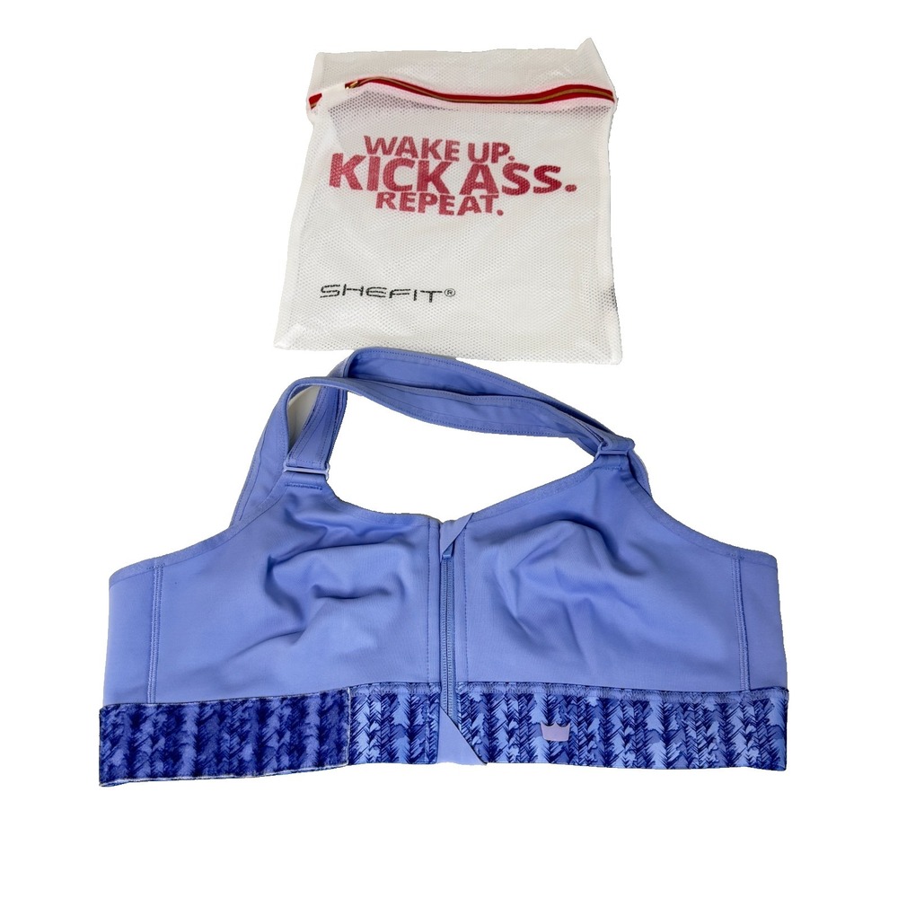 SHEFIT FLEX Blue Sports Bra Size 1Luxe Supportive Activewear Medium Impact